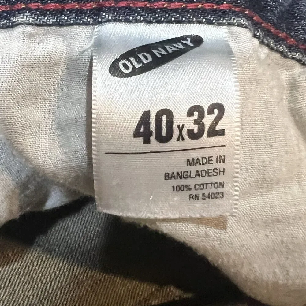 Old Navy Straight Loose Fit Blue Jeans Men's Tag Size‎ 40x32 (Actual 40x31)